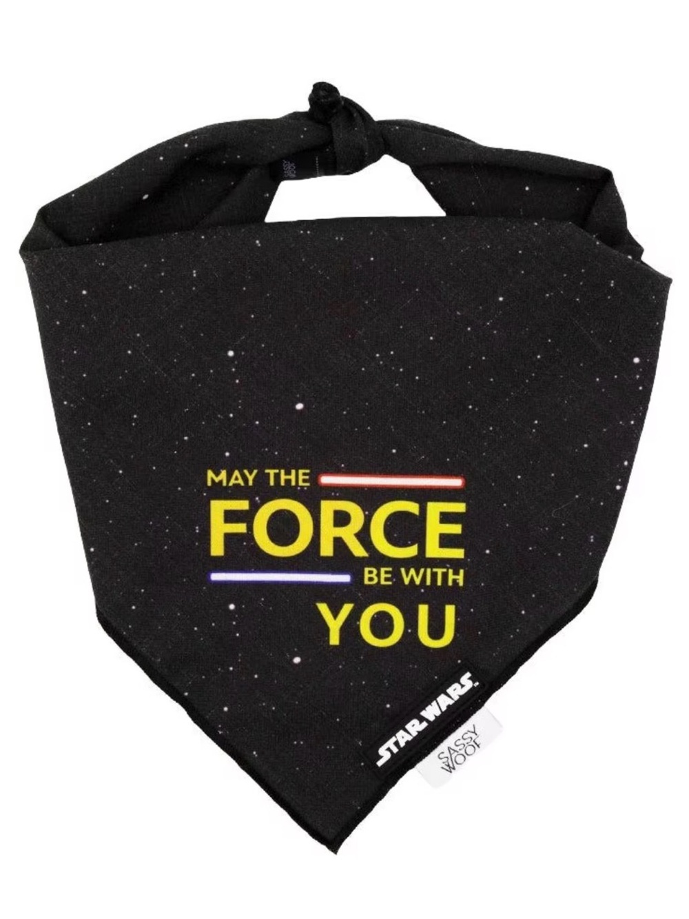 Star Wars x Sassy Woof 'May the Force Be With You' Black Dog Bandana